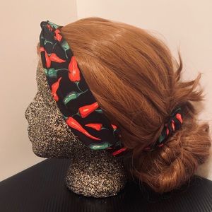 Handmade Chili Pepper Head Band & Scrunchie Combo